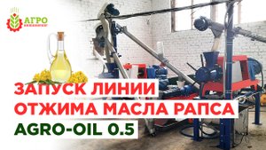Линия AGRO-OIL 0.5 для отжима масла рапса и получения жмыха. Запуск и обзор лини.