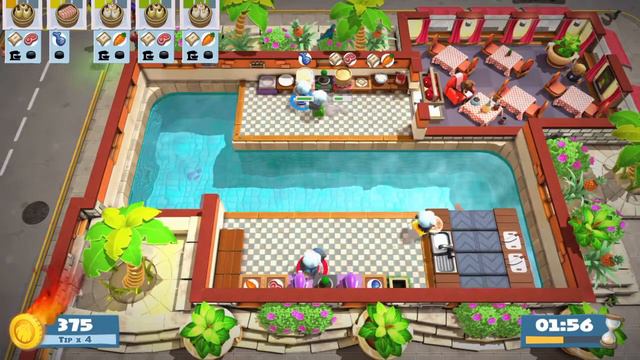 Overcooked 2 - Surf 'n' Turf Kevin - 4 Stars 4 Players Multiplayer Coop I PS4 смотреть онлайн