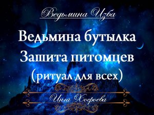 ВЕДЬМИНА БУТЫЛКА - ЗАЩИТА ПИТОМЦЕВ (ритуал для всех) Инга Хосроева ВЕДЬМИНА ИЗБА