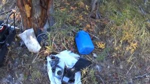 Брошенный Буран на реке. Сломался Буран охотники ушли пешком !!! Медведь разодрал Буран !!!