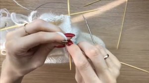 МК шапка бини из мохера |пряжа Лада|