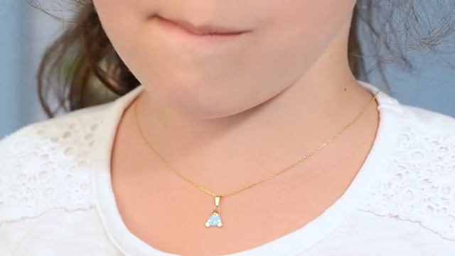 Детский золотой кулон мишка с эмалью ART OF GLOW смотреть онлайн