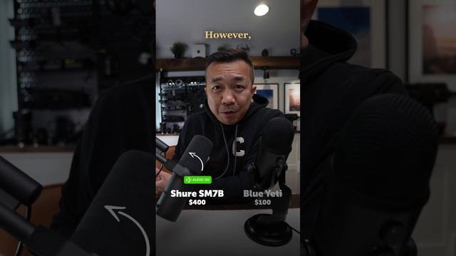 $400 Shure SM7B vs. $100 Blue Yeti / #videocreator #videotips #podcasting #tech