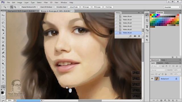 Tutorial "The Magic Of Photoshop" Bab D 05d History Brush смотреть онлайн