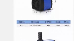 Ультра тихий Погружной водяной фонтанный насос, фильтр для аквариума