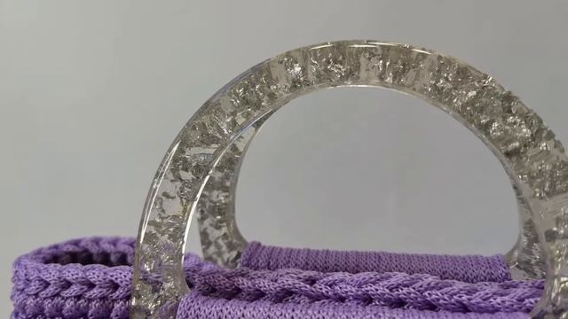 Вязанная крючком сумка "Лавандовый пирог" ? смотреть онлайн