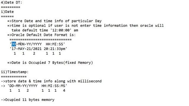 #1.3 long and date data types in oracle SQL | Oracle SQL