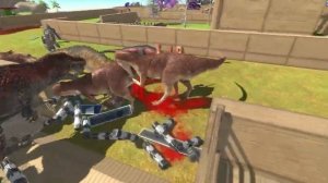 MUTANT PRIMATES SAVE FRIENDLY CARNIVOROUS DINOSAURS - Animal Revolt Battle Simulator ARBS