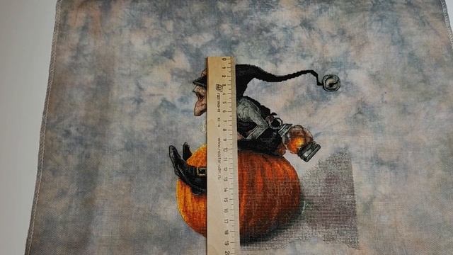 Готовые вышивки "Ведьмочка" и "Гном на тыкве" по иллюстрации Jean-Baptiste Monge от Инны Байденко