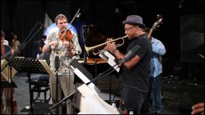 "Limehouse Blues" Wynton Marsalis & Mark O'Connor, Soundcheck at Marciac Jazz Fest