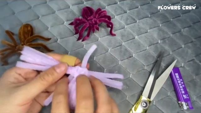 DIY | How to Make a Spider with Pipe Cleaners | Handmade Halloween Decor смотреть онлайн