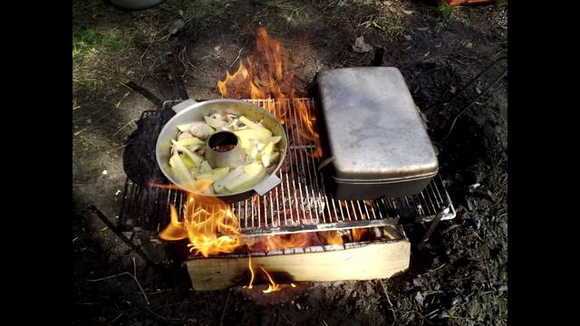 Двухъярусная походная коптилка. Коптильня туристическая. Таганок.