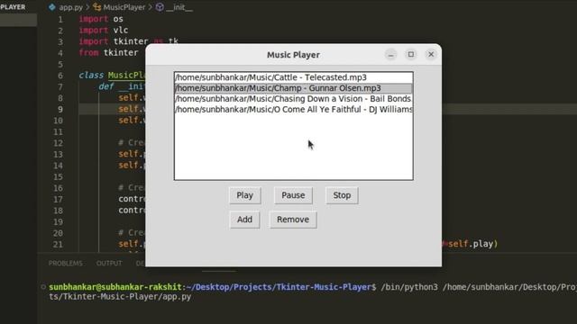 A Music Player with Playlist in Python using Tkinter and VLC Library | Source Code | PySeek смотреть онлайн