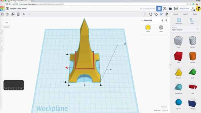 16) Make Simple Eiffel Tower with Tinkercad + 3D printing | 3D modeling How to make and design