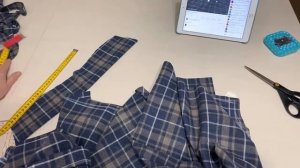 Кроим платье рубашку сразу на ткани