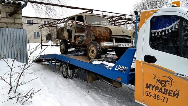 Москвич-410. 1958 года выпуска. 4х4. Проблемы кузовного ремонта старых машин смотреть онлайн