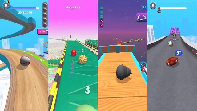 Going Balls Vs Action Balls Vs Sky Rolling ball New Update - 4 Gameplay || All Level Ball Games