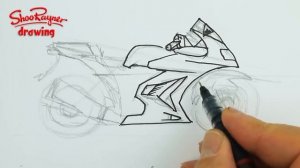 How to draw a Kawasaki Ninja Motor Bike