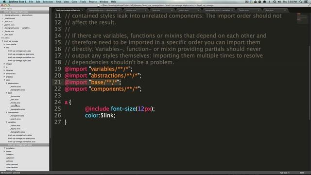 Drupal Tutorials - The Complete Guide To Omega 4 #11 - Sass Structure and Style Part 2