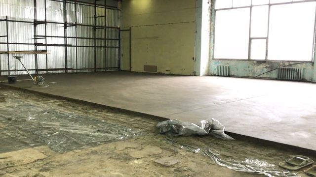 Механизированная стяжка пола через 1 день после укладки! смотреть онлайн