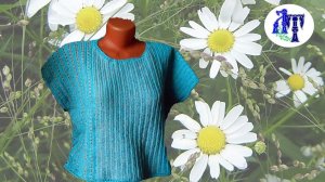 ЛЕТНЯЯ КОФТОЧКА КРЮЧКОМ поперечным вязанием из льна с вискозой (мастер-класс) #ЛюдмилаТен
