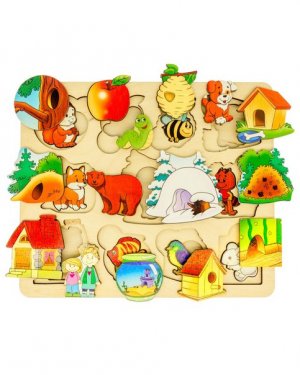 Развивающая доска Где чей домик от Нескучных игр