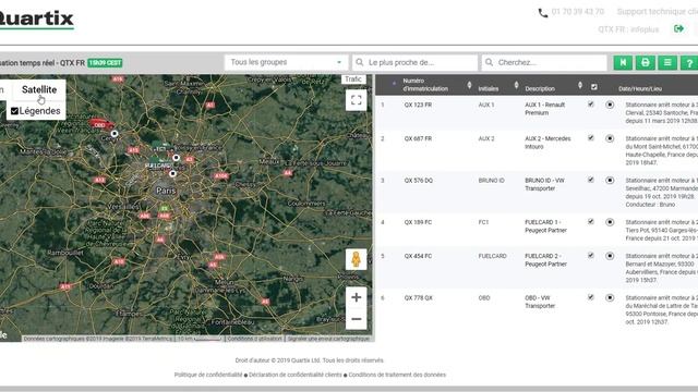 Quartix - Mode demploi - Géolocalisation temps réel