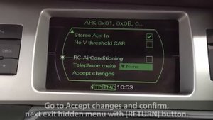 How to enable audio AUX in Audi MMI 2G (A4 A5 A6 A8 Q7) stereo line-in activation
