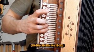 Тёмная ночь(как играть на гармони,с цифрами)