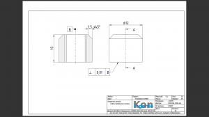 FreeCAD22 KH007 Гайка турбинного колеса Цилиндр Фаска Допуски на форму и положение