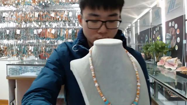 20240314-04 Natural turquoise and faceted Amazonite blue necklace fashionable jewelry gift