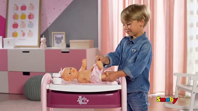 Кроватка 2 в 1 Smoby Baby Nurse для пупсов 220353 на сайте Babys.ru