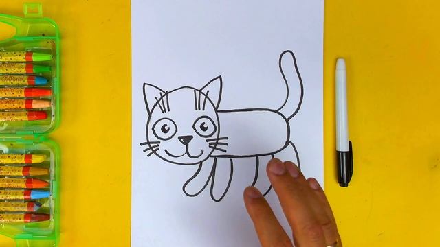 Как нарисовать КОШКУ уроки рисования для детей смотреть онлайн