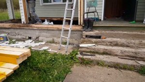 Реконструкция дома Часть I / Замена венцов дома / Строительство террасы