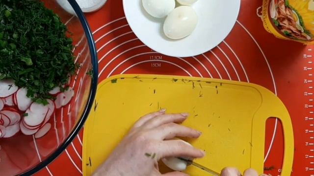 Так ВКУСНО и ПРОСТО! Готовлю 2 раза в неделю! Вкуснейший салат с РЕДИСКОЙ,ЯЙЦАМИ и ЗЕЛЕНЬЮ!