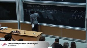 Osamu Iyama: Preprojective algebras and Cluster categories