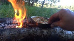 Еда в походе. Обед туриста. Готовим в походе на костре ЖАРЕНЫЕ БАКЛАЖАНЫ