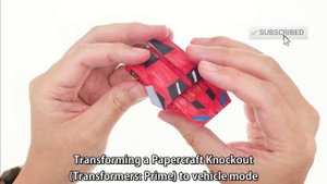 Transforming a DECEPTICON KNOCKOUT Origami Transformer