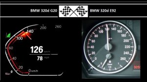 BMW 320d G20 VS. BMW 320d E92 - Acceleration 0-100km/h