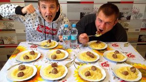 БИТВА КИШКОБЛУДОВ КТО БОЛЬШЕ И БЫСТРЕЕ СЪЕСТ МНОГО ЕДЫ [Food Battle Challenge]