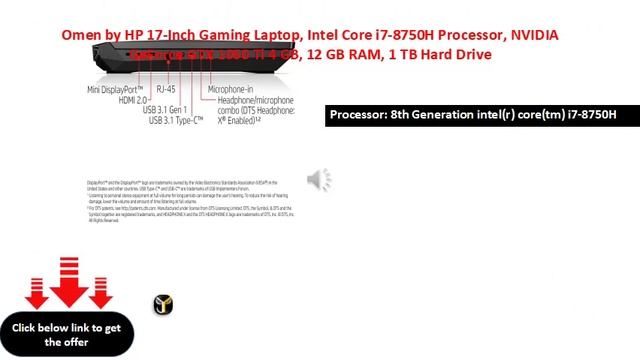 Omen by HP 17-Inch Gaming Laptop, Intel Core i7-8750H Processor, NVIDIA GeForce GTX 1050 Ti 4 GB смотреть онлайн
