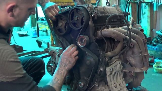 Установка ремня грм на двигатель 4G93 (G9GDI) смотреть онлайн