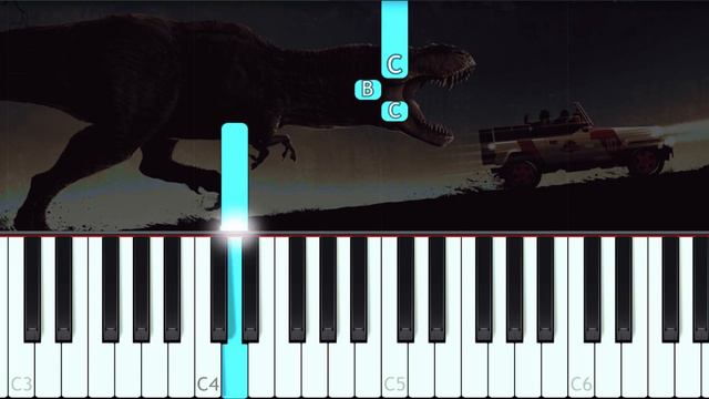 JURASSIC PARK - Main Theme - VERY EASY Piano tutorial смотреть онлайн