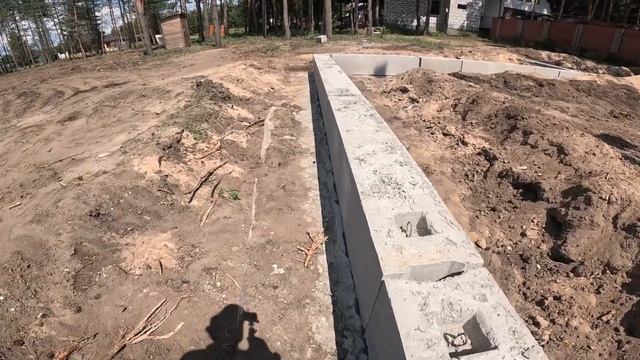 Монтаж блоков. Фундамент