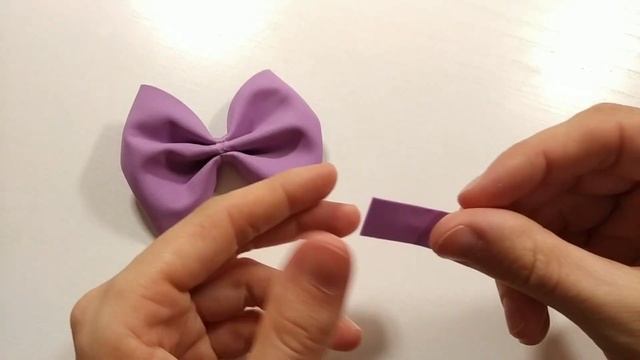 Изящный бант из иранского фоамирана для новичка.