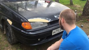 Фиаско с bad boy капот на Ваз 2114 Своими Руками часть 2