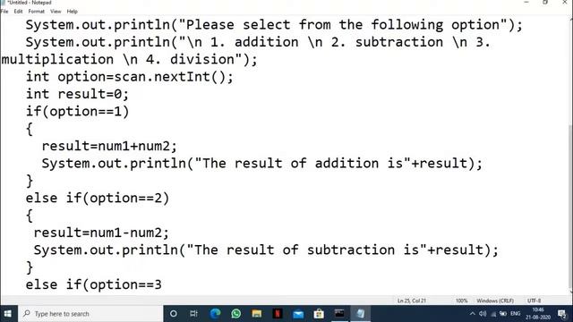 Calculator| Java Code For calculator using Scanner Class| Calculator in java смотреть онлайн
