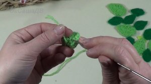 Простой листик крючком. Crochet simple leaf. Вяжем с Оксаной Валерьевной.