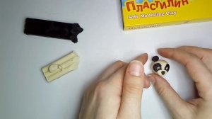 Панда из пластилина / Мастер-класс как слепить из пластилина панду