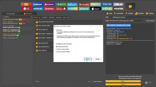 HS-USB QDLoader 9008 error fix (mi account reset by unlock tool redmi note 8 ginko) смотреть онлайн